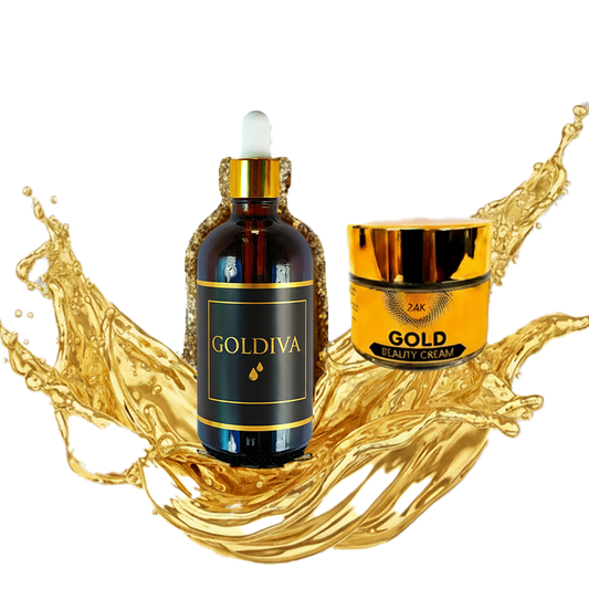 Altın Yüz Bakım Seti - Altın Suyu 100ML(360ppm) - Altın Krem %100 Doğal